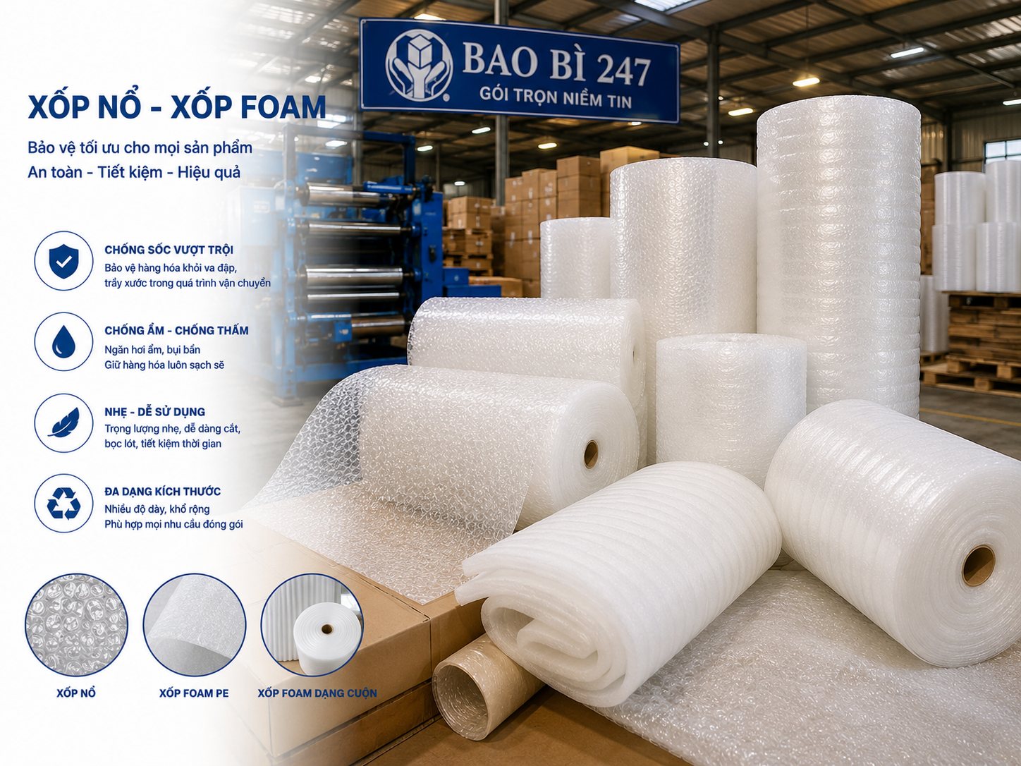 🟡 Xốp Nổ (Air Bubble)