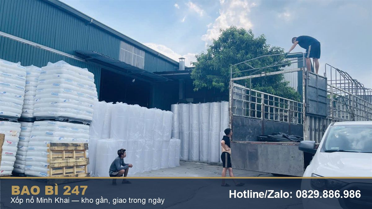 Xốp nổ BB247 — kho gần Minh Khai