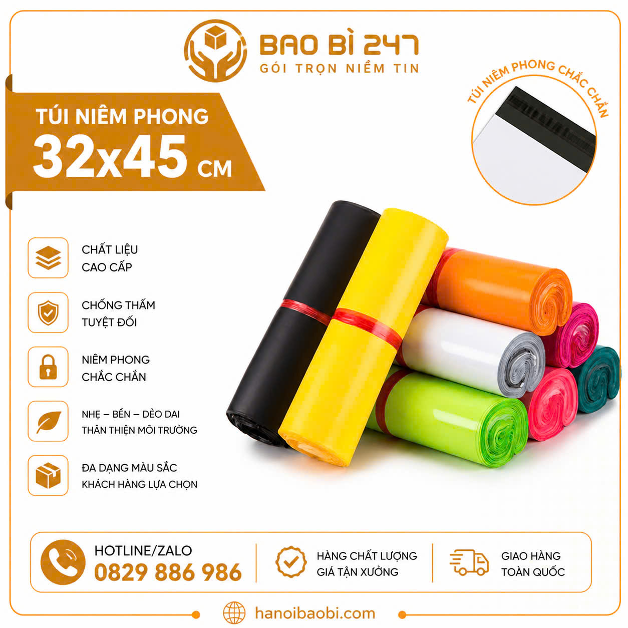 Túi niêm phong 32x45 cm giá 39.000đ/kg Bao Bì 247