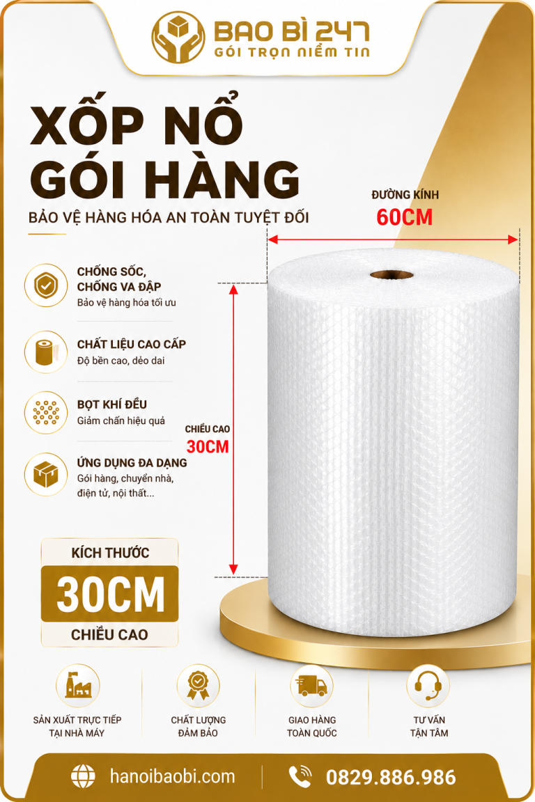 Xốp nổ khổ 30cm Bao Bì 247 giá tận xưởng